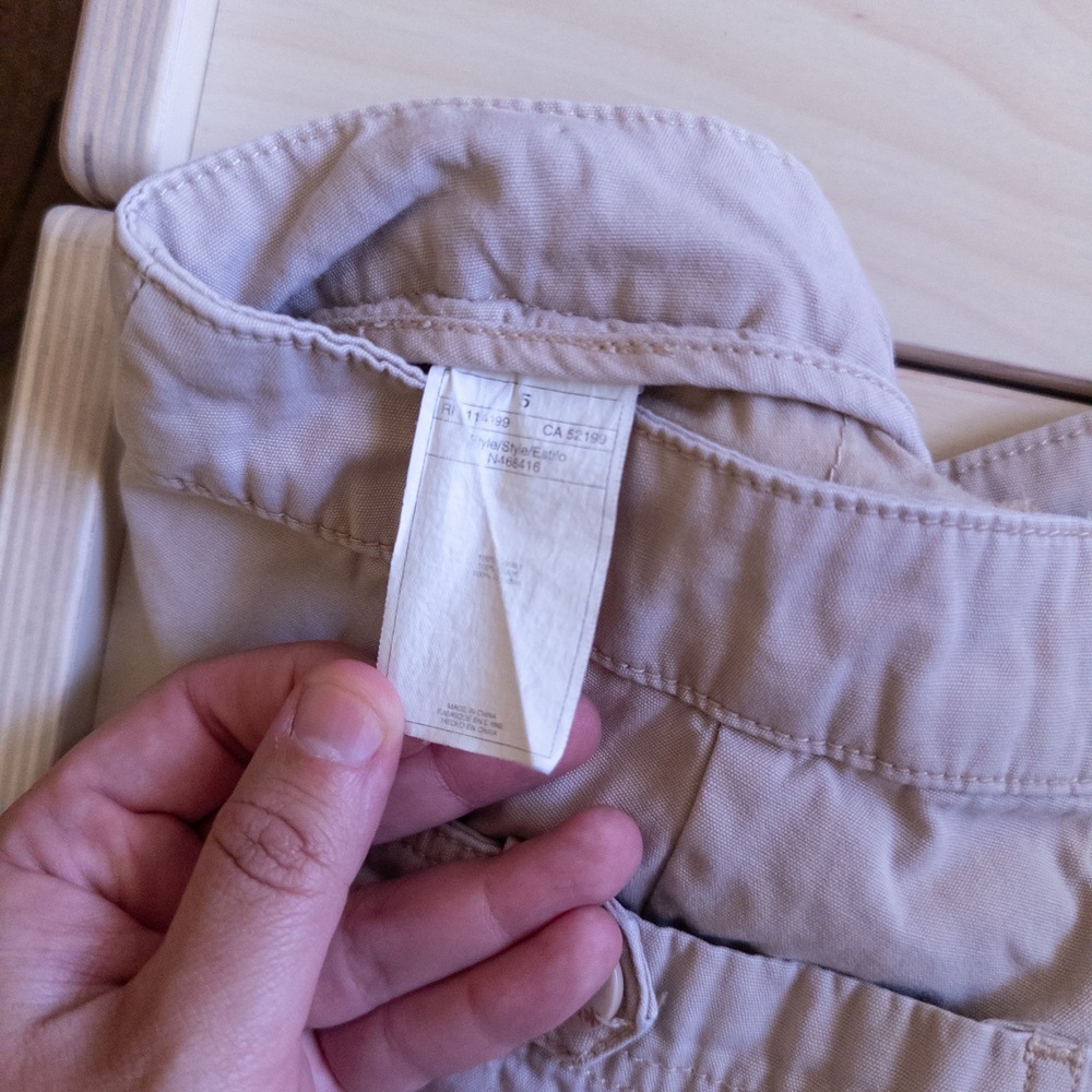 Y2K Low Rise Micro Short Roxy Tan Womens S Khaki Surf Skate 2.5” Inseam Beach - Picture 9 of 9